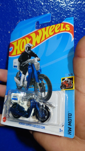 Honda Super Cub Custom Hot Wheels Hw Moto Azul Motocicleta (Usado)