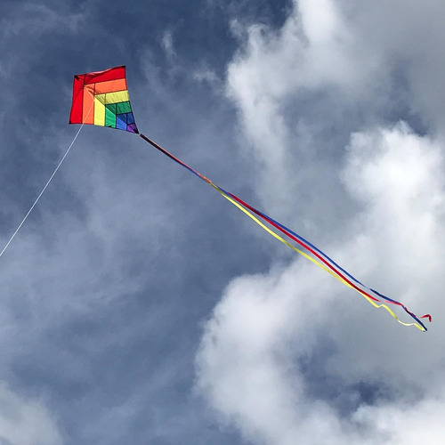 Cometa Diamante Arco Iris 30x30