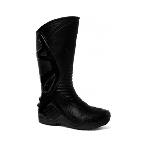 Bota Impermeable Para Moto Pvc Negra Motosafe