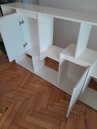 Mueble Divisor Cubos Con Guardado Y Puerta