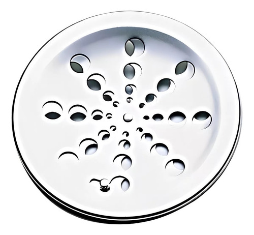 Tampa Ralo Grelha Redonda 15x15 Em Aço Inox Com Fecho Rotativo Abre E Fecha Não Enferruja