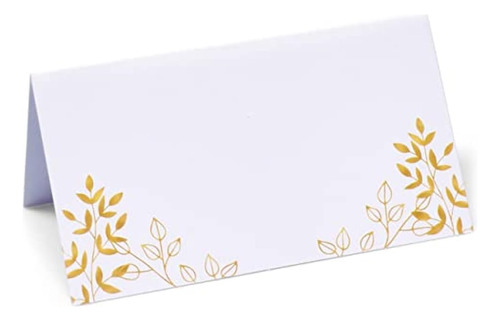 100 Pack Gold Leaf Place Cards Golden Leaves Seating Name Ca