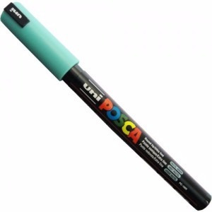 2x Caneta Posca Uni Ball Verde Água Pc-5m