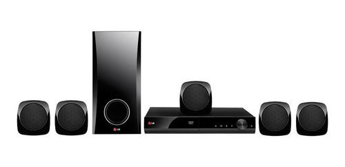 Home Theater Dvd LG 5.1 Canais 330w Rms Karaokê - Dh4130s