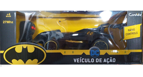 Imagem 2 de 6 de Carrinho Veiculo De Ação Controle Remoto Batman Candide 9055
