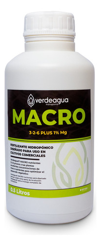 Nutrientes Hidroponia Verdeagua Macro 500ml