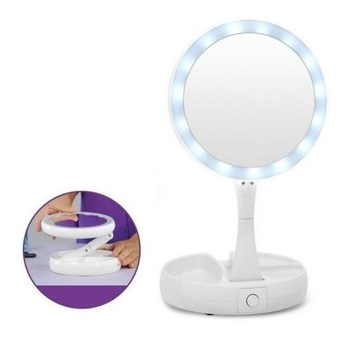 Espejo De  Maquillaje Con 22  Luces Led  Carga Con  Usb