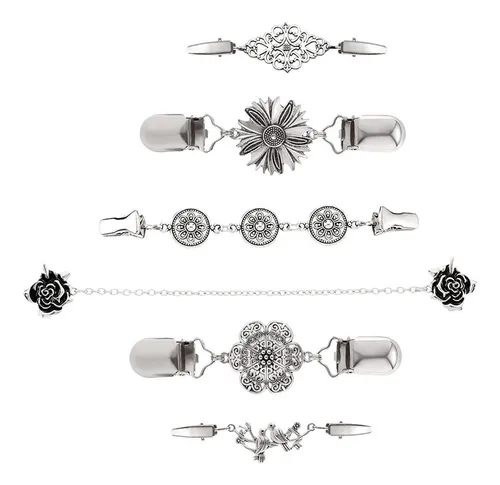 6 Uds. Clips Elegantes Para Chal De Suéter, Camisas,