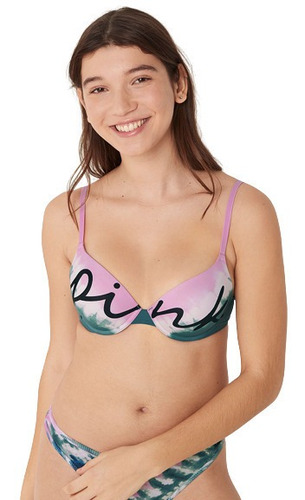 Corpiño Degrade Pink Aro Push-up 34b 34c Victoria Secret