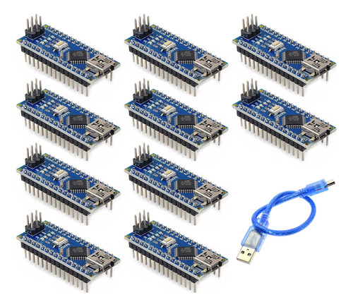 20 Pzas Arduino Nano V3.0 + Cable Usb Para Arduino