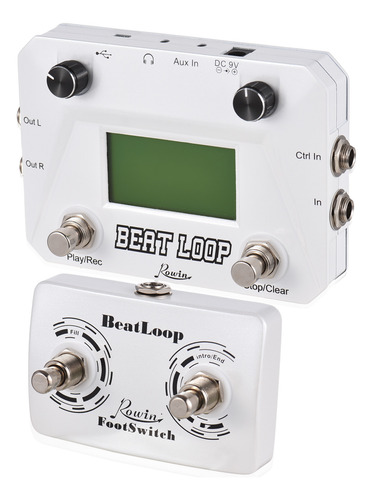 Pedal Circular Rowin Drum Machine, Guitarra Looper