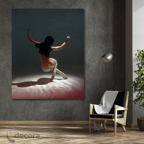 Cuadro Canvas Bailarina Ballet Mujer Vestido Color 60x90d