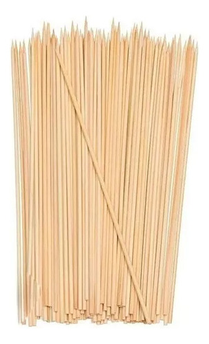 90 Palillos De Bambu Para Brochetas De 30 Cm Y Punta Afilada