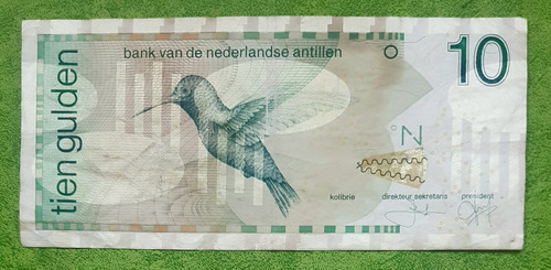 Billete Antillas Holandesas 10 Gulden 2011 