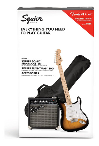 Kit Guitarra Squier Fender Stratocaster Pack + Rocker Music
