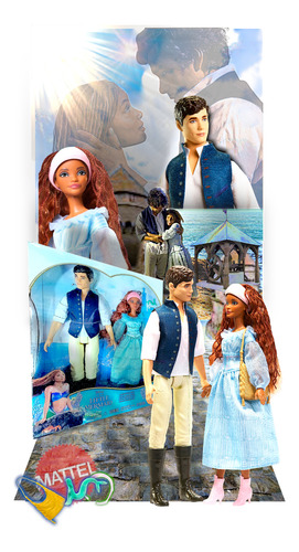 Muñeca Disney La Sirenita Ariel & Prince Erik Mattel 2023