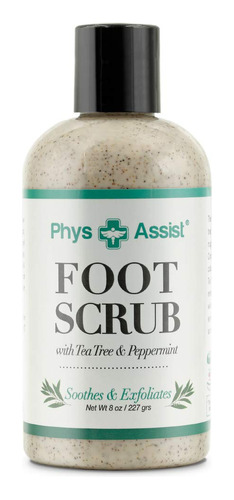 Physassist Exfoliante De Pies De 8 Onzas Con Árbol De Té,.