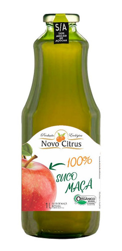 Suco Orgânico Maça Integral Novo Citrus 1000 Ml