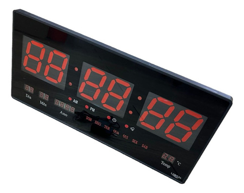 Relógio De Parede Led Digital - Calendário E Termômetro 46cm