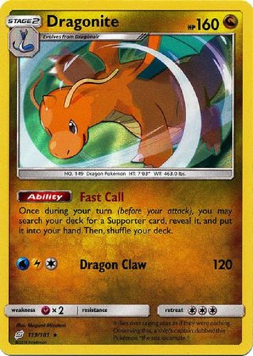 Dragonite 119/181 Holo Raro Pokemon Tcg