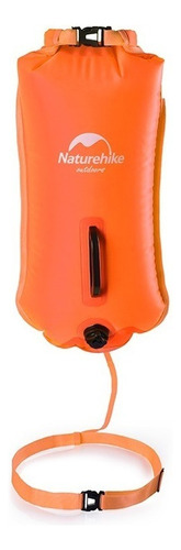 Boya Natación 28l Bolsa Seca Impermeable Inflable Naturehike Color Naranja