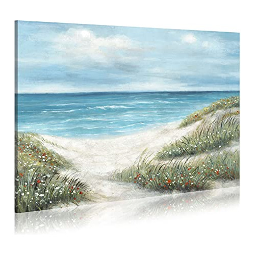 Canvas Wall Art Beach Scenes Coastal Picture Print Artw...