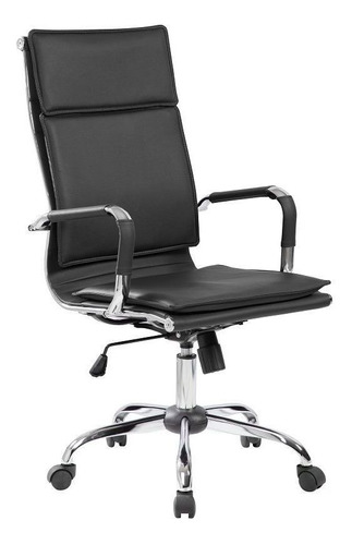 Cadeira Presidente Pelegrin Pel-8003h Design Charles Eames Cor Preto Material do estofamento Couro PU