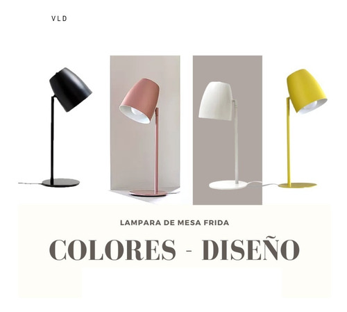 Imagen 5 de 7 de Lampara De Mesa/escritorio Frida Vs Colores Fiumine