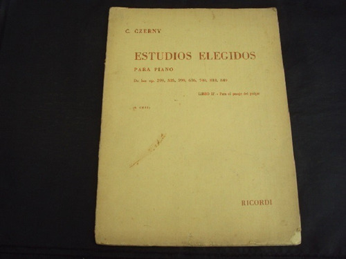 Estudios Elegidos Para Piano - Ricordi