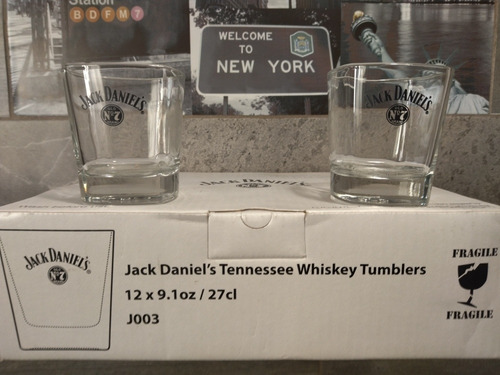 12 Vasos Whisky Jack Daniels Caja Regalo 270 Ml Envío Gratis