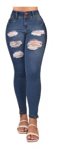 Jeans Dama Pantalones Mujer Levanta Pompa Ajusta Cintura