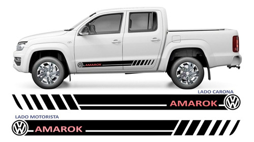 Faixa Lateral  Amarok 4 Motion Cabine Dupla Acessorios Kit