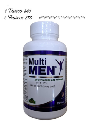 Multivitaminico Multimen Para Hombres Aumenta Testosterona .