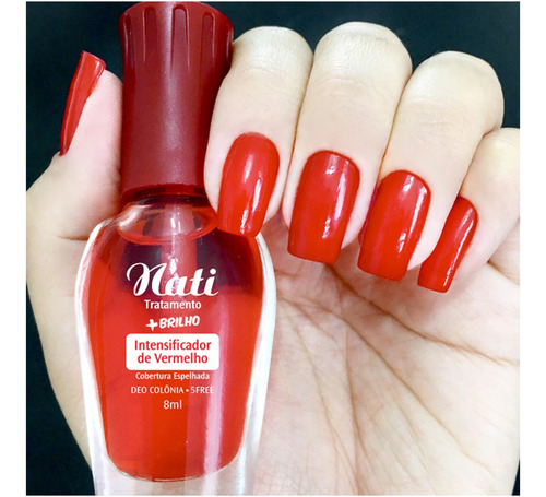 Imagem 2 de 2 de Esmalte Nati Tratamento - Intensif De Vermelho - Kit Com 6