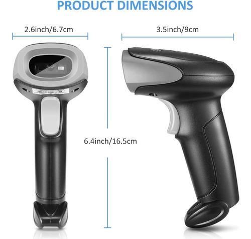 Escáner Código Barras 1d 2d Qr Inalámbrico Y Usb 2.4 Ghz