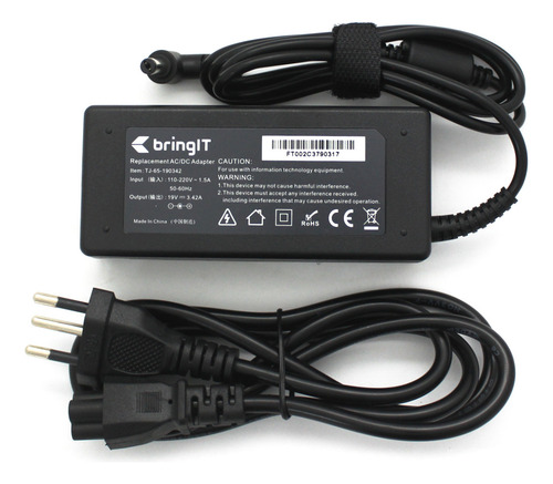 Fonte Carregador Notebook Pa-1650-86 19v 3.42a 65w 5.5x1.7mm