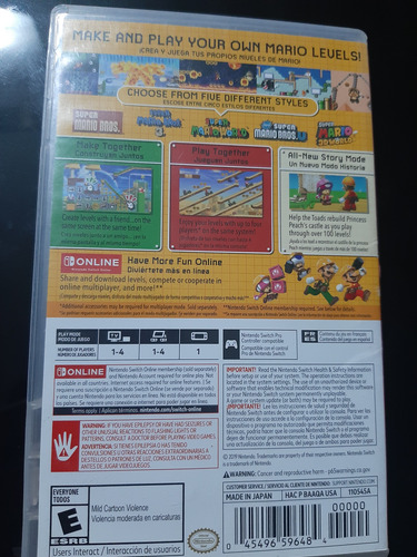 Juego Físico Super Mario Maker 2 Nintendo Switch (Usado)