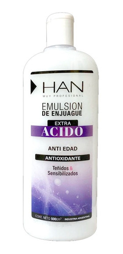 Han Enjuague Acondicionador Extra Acido Teñidos X 500 