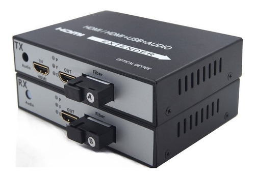 Kit Extender Extensor Fibra Optica Hdmi 20km Full Hd 1080p