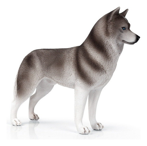 Realista Perro Compañía Modelo Flotante - Husky Gris .