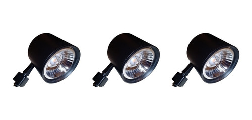 Imagen 4 de 9 de Aplique Riel 1 Mt + 3 Spots Osram Ar111 Led 12w Dimerizable