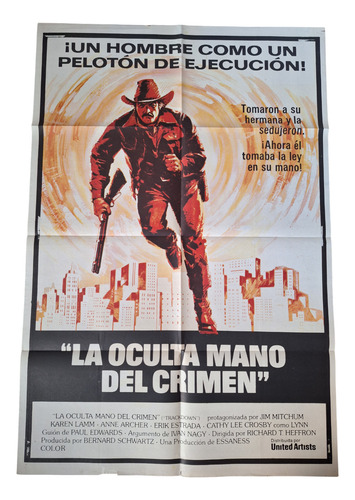 Póster Mate Color La Oculta Mano Del Crimen 75x110 Cm (Usado)