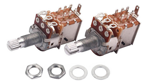 Potenciómetro De Eje Dividido B1m, Accesorio Para Guitarra,