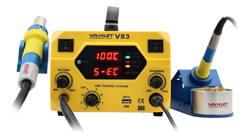 Estacion De Soladado Doble Yaxun V83 Profesional 2 Display