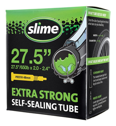 Cámara Bicicleta Antipinchazo Slime R 27.5 Válvula Presta