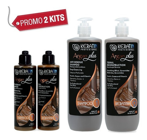 Promoción! Kit Alisado Chocolate Keratin Argan Plus 1.000 Ml