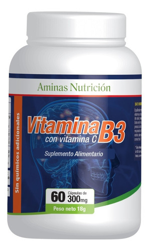 Vitamina B3 Con Vitamina C 60 Capsulas 300 Mg