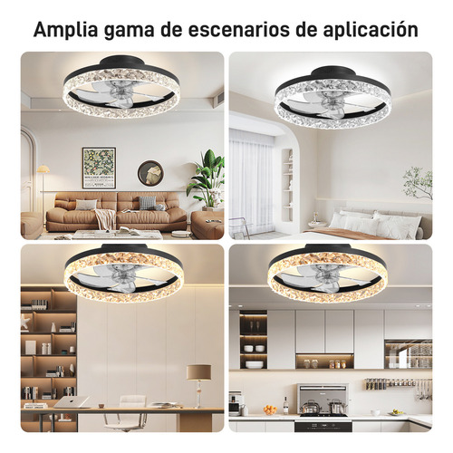 Ventilador de techo Merion MER+FSD+01 con palas de Plástico estructura color negro 127V