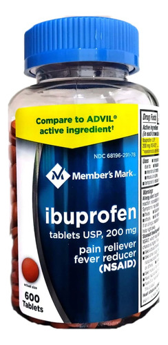 Ibuprofen 600 Tabletas Member's Mark 