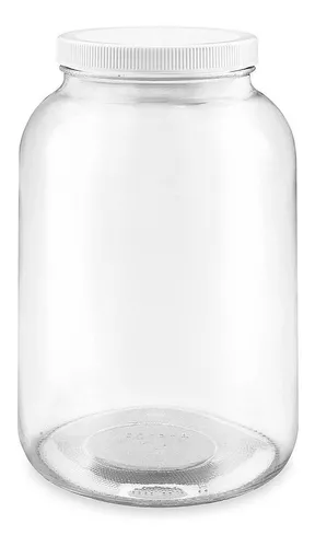 Envase Plastico 1 Litro Blanco Tipo Botella Con Tapa Presión MIA10163P